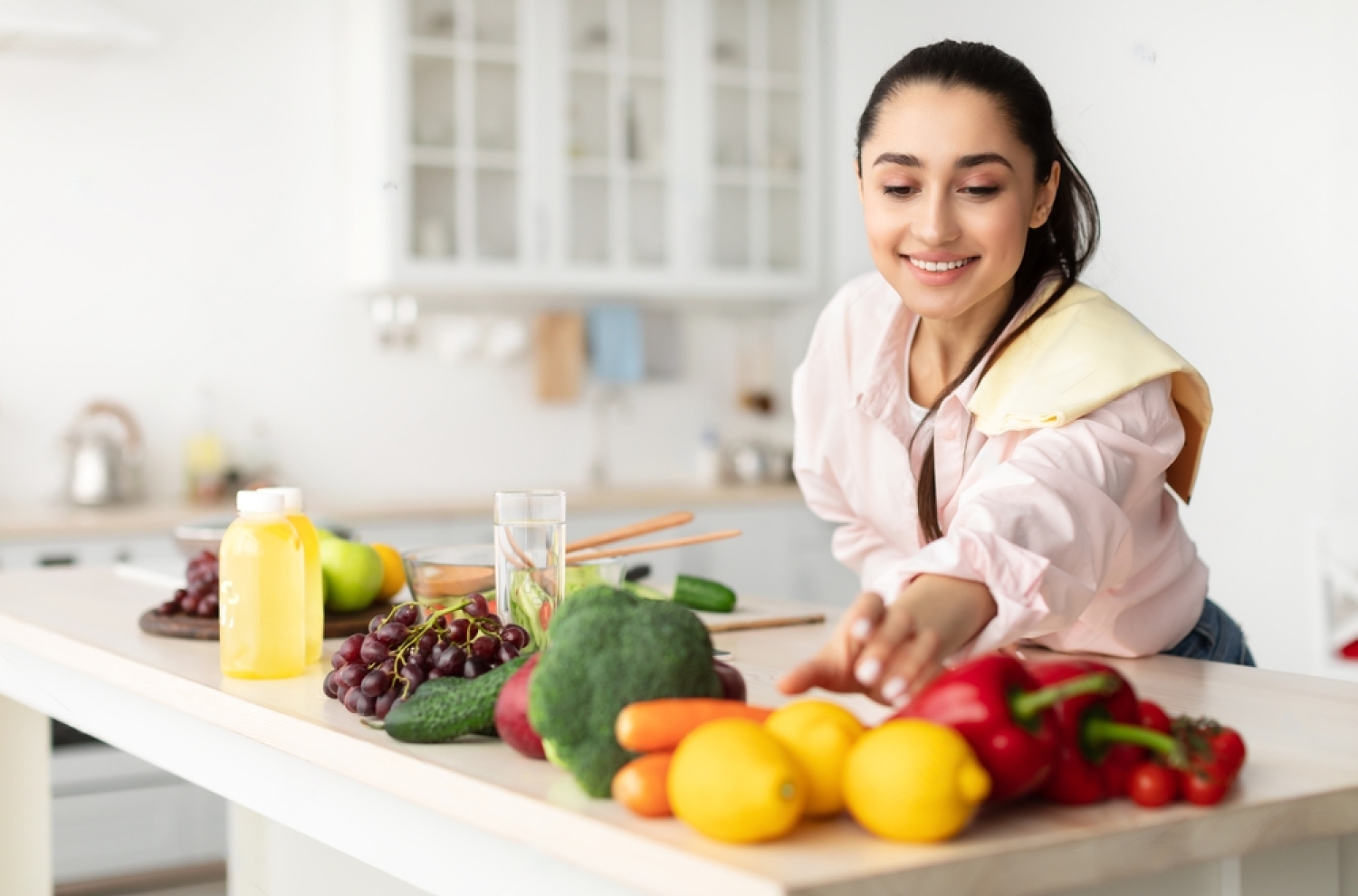 Stock Photo Healthy Food To Boost Your Immune System Beautiful Smiling Young Woman Cooking Fresh Organic Salad 1946382349 Transformed